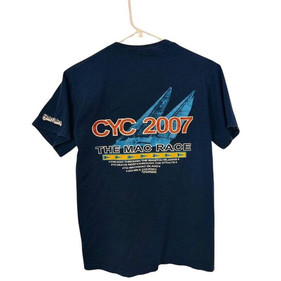 Vintage CYC 2007 The Mac Race Sailboat Souvenir Race T-Shirt Size Small - Picture 2 of 4